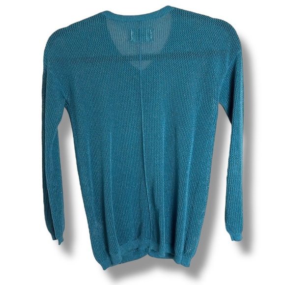 Zadig & Voltaire Teal Open Knit Cardigan Size Small - Picture 6 of 6